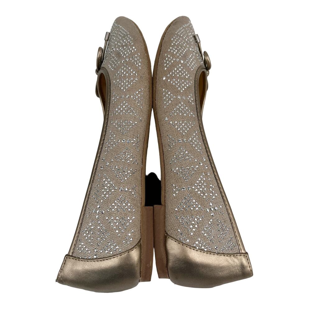 Adrienne Vittadini Bailean Flats 9.5M Gold Studded - Picture 7 of 9